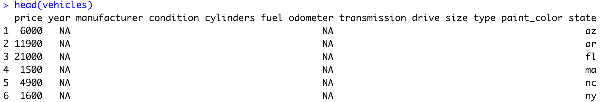 Image 3 - Excluding unnecessary attributes